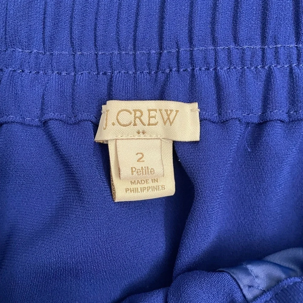 J.Crew Factory Royal Blue Skirt with Tuxedo Stripe, Pockets & Elastic Waist